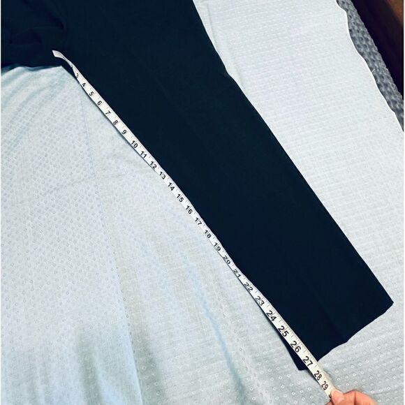 JM Collection Black Pull on Tummy Control Slim Leg Trousers Pants Size 8 Petite - Picture 10 of 10